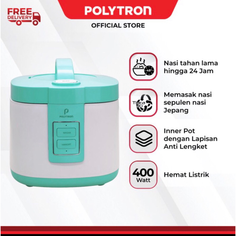 Polytron Rice cooker Model Korea - PRC 1202G 2 Liter