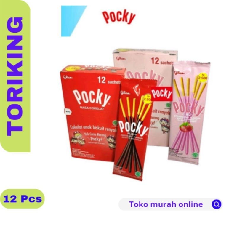 

GLICO POCKY SINGLE - COKLAT/STRAWBERRY (1 Box ISI 12Pcs)