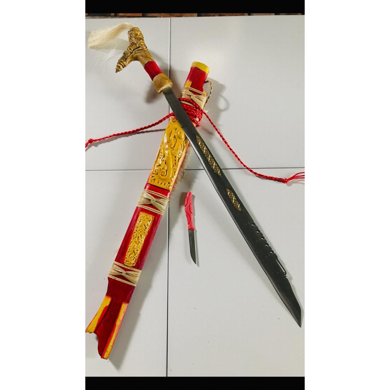 Mandau Ukiran Tameng 1 Ukuran -+80Cm | Mandau | Dayak | Borneo | Kalimantan