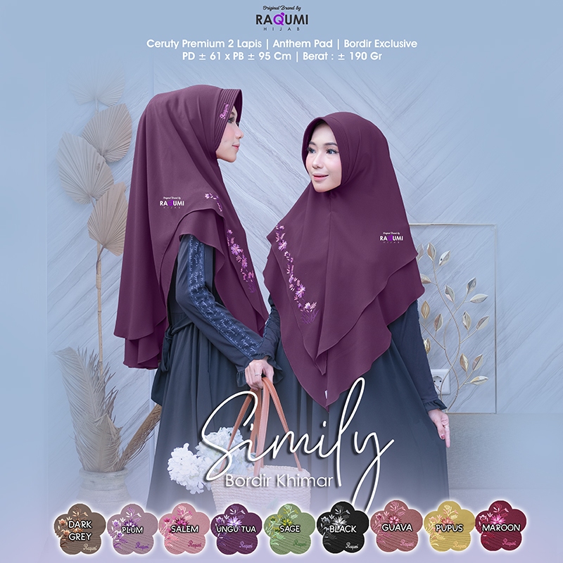 KHIMAR TERMURAH | MIRIP AVANTY | BORDIR EXCLUSIVE | SIMILY BORDIR KHIMAR BY RAQUMI HIJAB