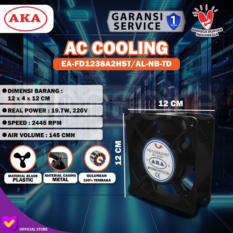Cooling Fan Panel Kotak 12CM EA-FD1238A2HST/AL-NB-TD Kipas Angin Partisi AC 220V