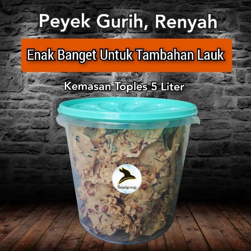 

Peyek Kacang Kemasan Toples 5 Liter Netto 500 Gram