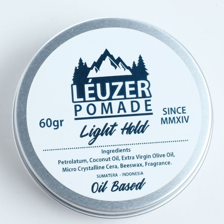 LEUZER Light Hold Pomade Oil Based Minyak Rambut Pria Lembut Tidak Kaku dan Basah Seharian
