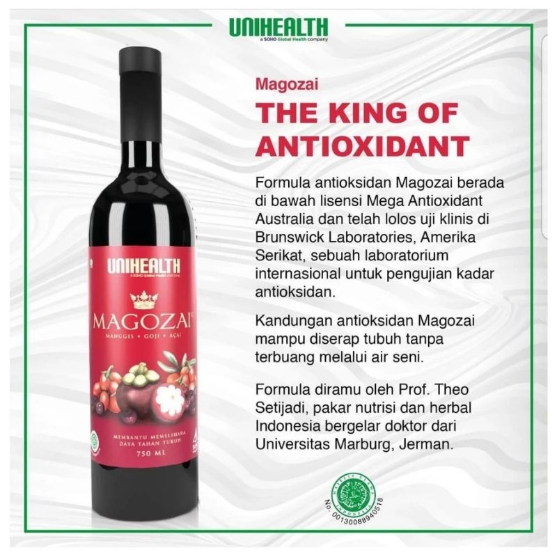 

Magozai 750ml Asli 100% Antioksidan Tinggi - UNIHEALTH