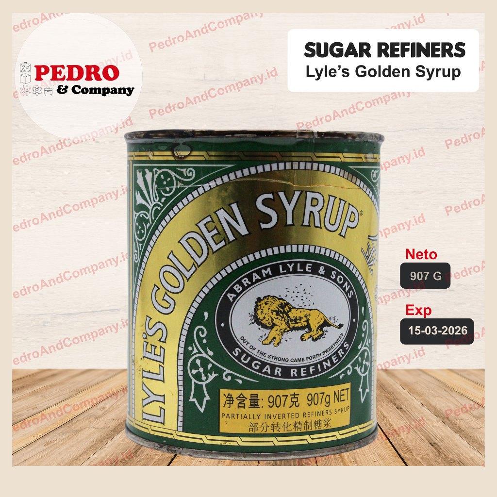 

Lyle's golden syrup lyle 907 gram - sirup gula refiner sugar kaleng