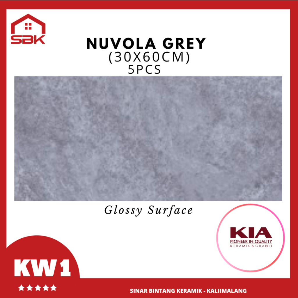Keramik Dinding 30x60 Rectified Nuvola Grey