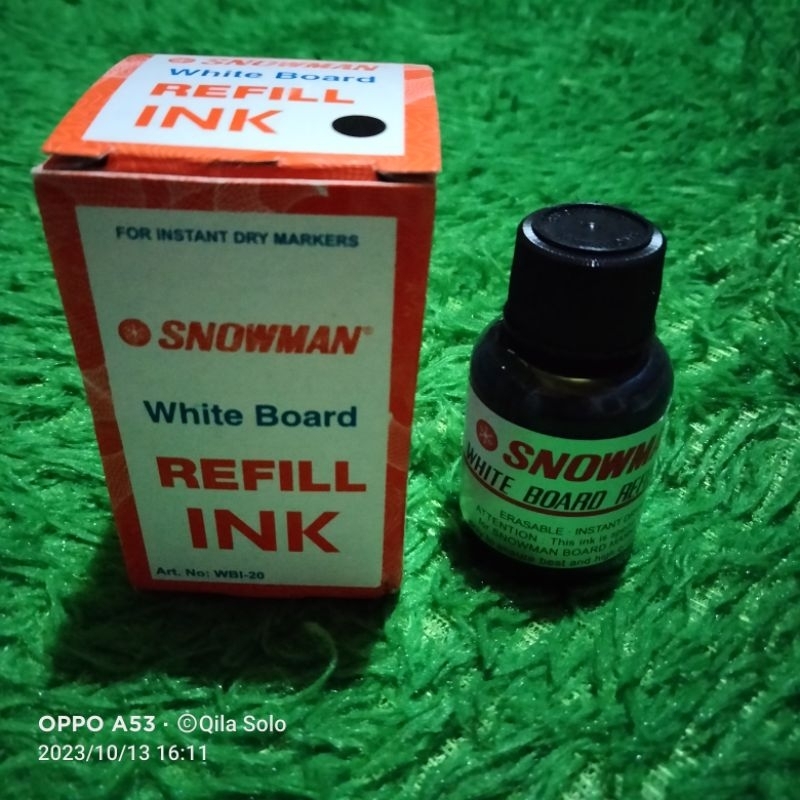 

Tinta Spidol Refill INK White Board Marker SNOWMAN Hitam WBI-20