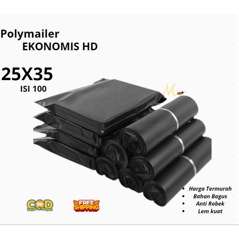 

Polymailer Hitam Ekonomis 25*35