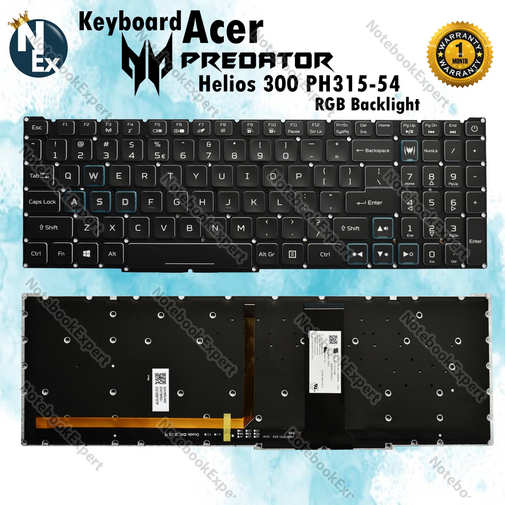 Keyboard Acer Predator Helios 300 PH315-54 RGB Backlight