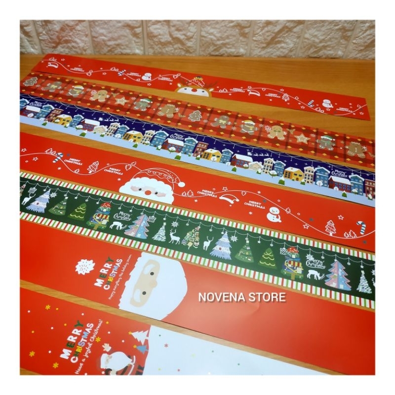 

PAPER BELT NATAL MERRY CHRISTMAS PITA TOPLES BOX KOTAK DUS