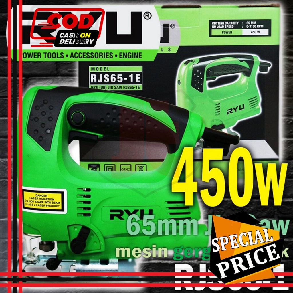 Jigsaw RYU RJS65-1E Mesin Gergaji Listrik 65mm By RYU TEKIRO