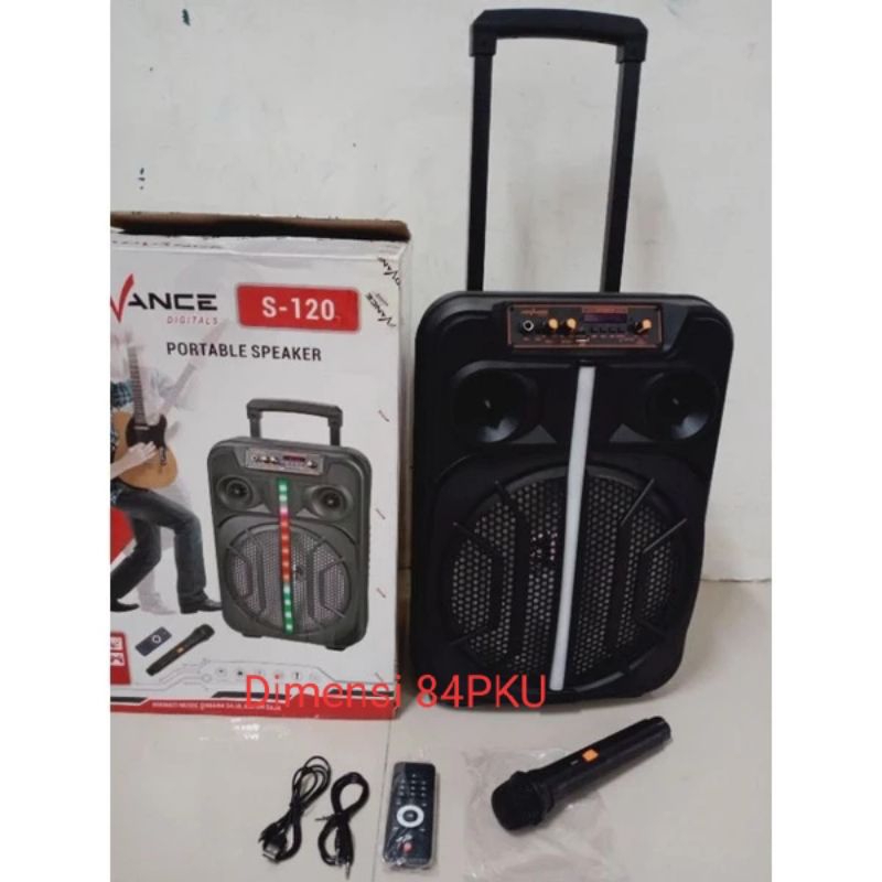 Speaker Karoke Bluetoot Portebel Advance S120 12inch