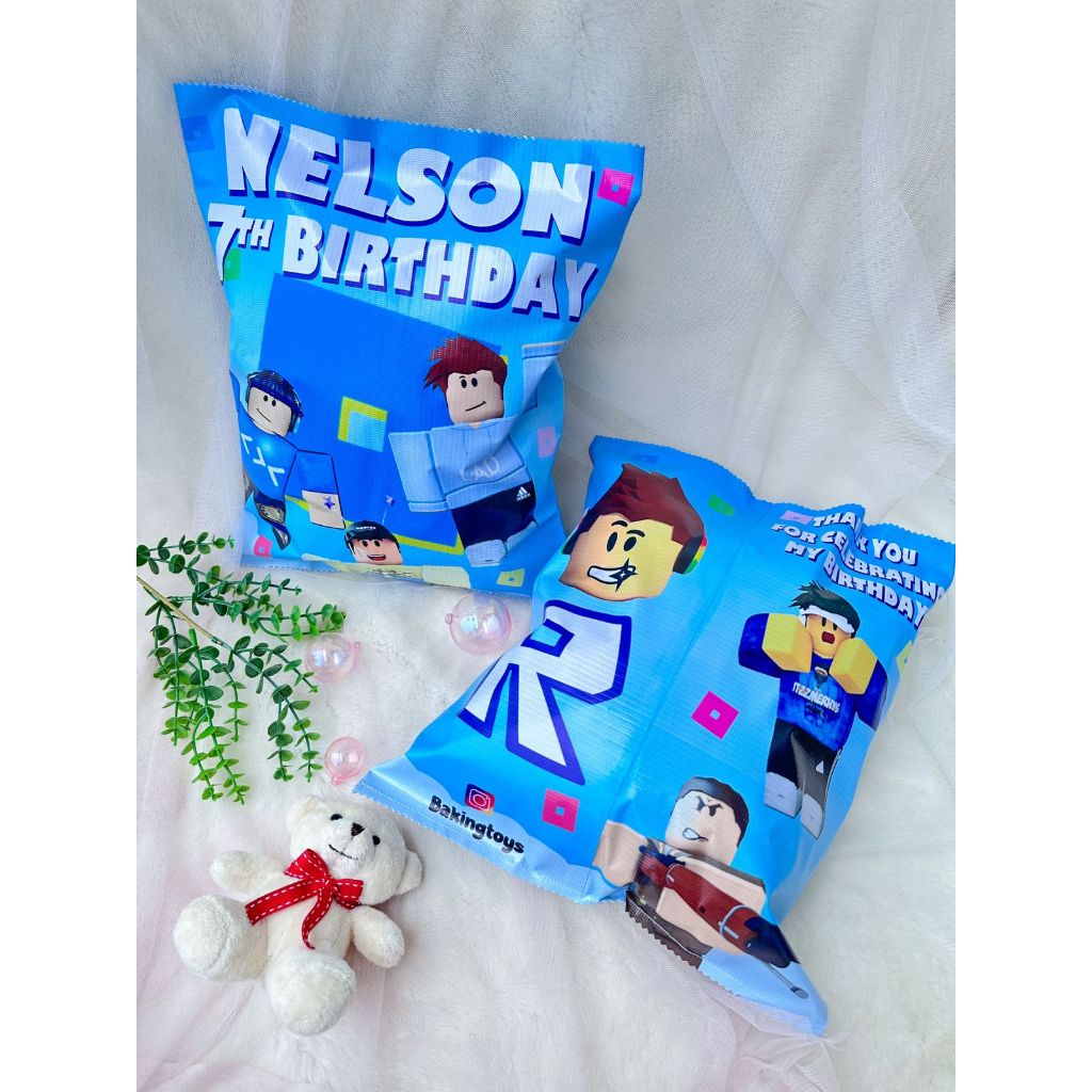 

Ro Blox Boy Pouch Snack Birthday / Kantong Souvenir Ulang Tahun
