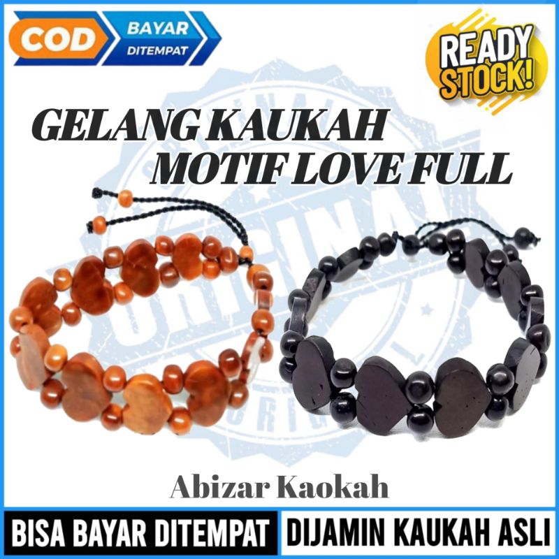 Gelang Kaukah Kokka Kaokah Asli 100% Original Motif Love Full