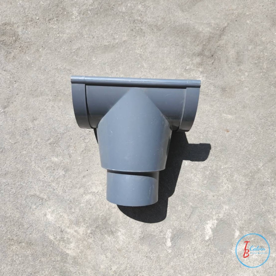 Corong Talang Air Setengah Lingkaran PVC 6 inch LANGGENG RG 6