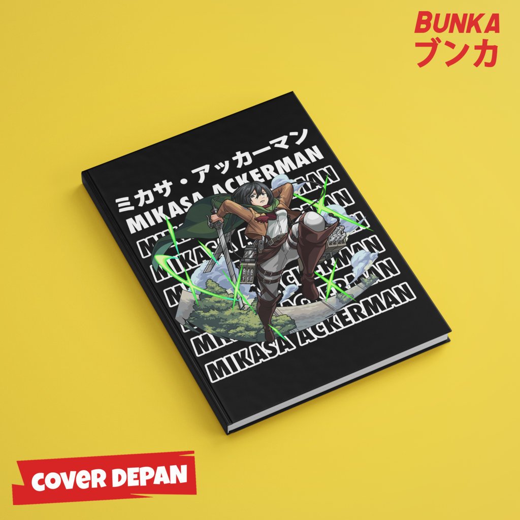 

Note Book Aesthetic Anime Shingeki no Kyojin Attack on Titan SNK AOT Mikasa Design Hardcover A5 Buku Tulis Catatan Notes Agenda Planner Jurnal vintage buku catatan story book kado anniversary valentine cowok cewek murah