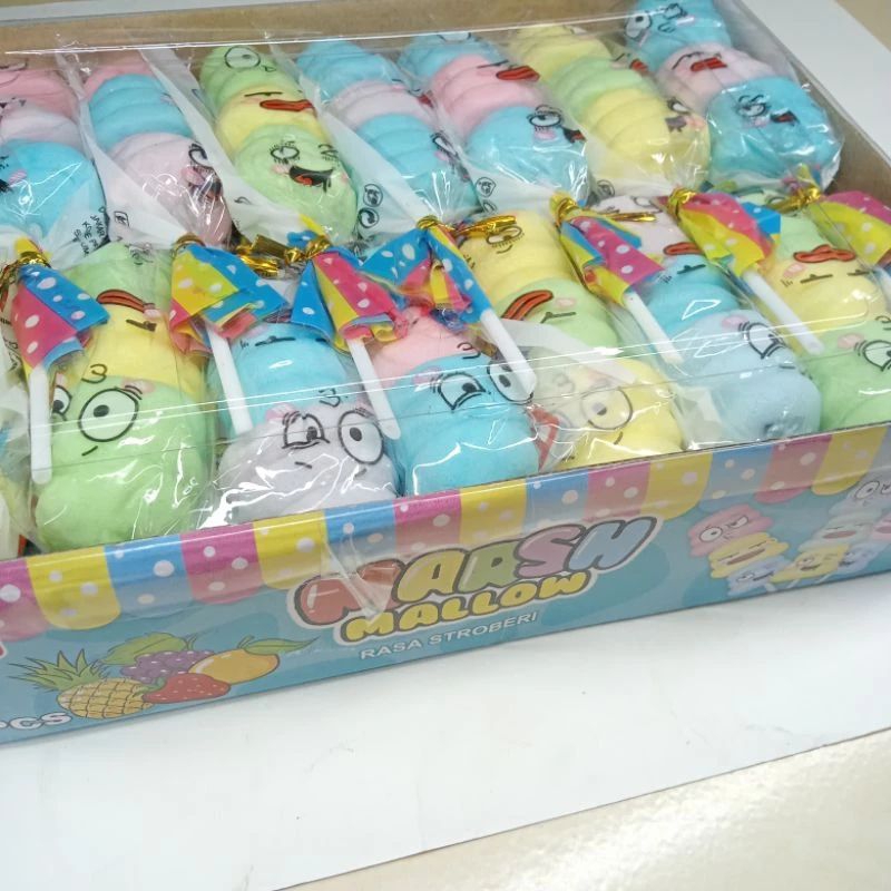 

Permen marsmallow rasa buah buahan 1 box isi 30 pcs