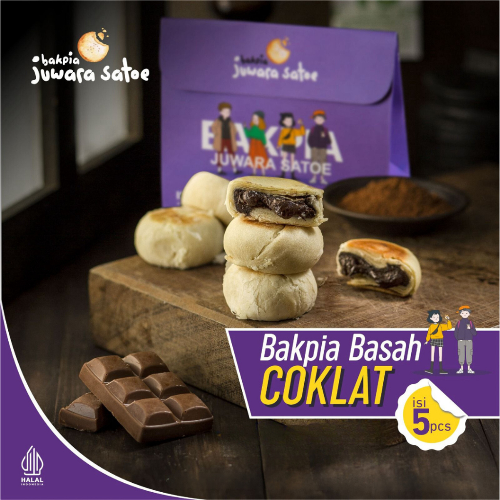 

BAKPIA JUWARA SATOE [ Isi 5 ] Bakpia Basah Coklat - Oleh Oleh Khas Jogja