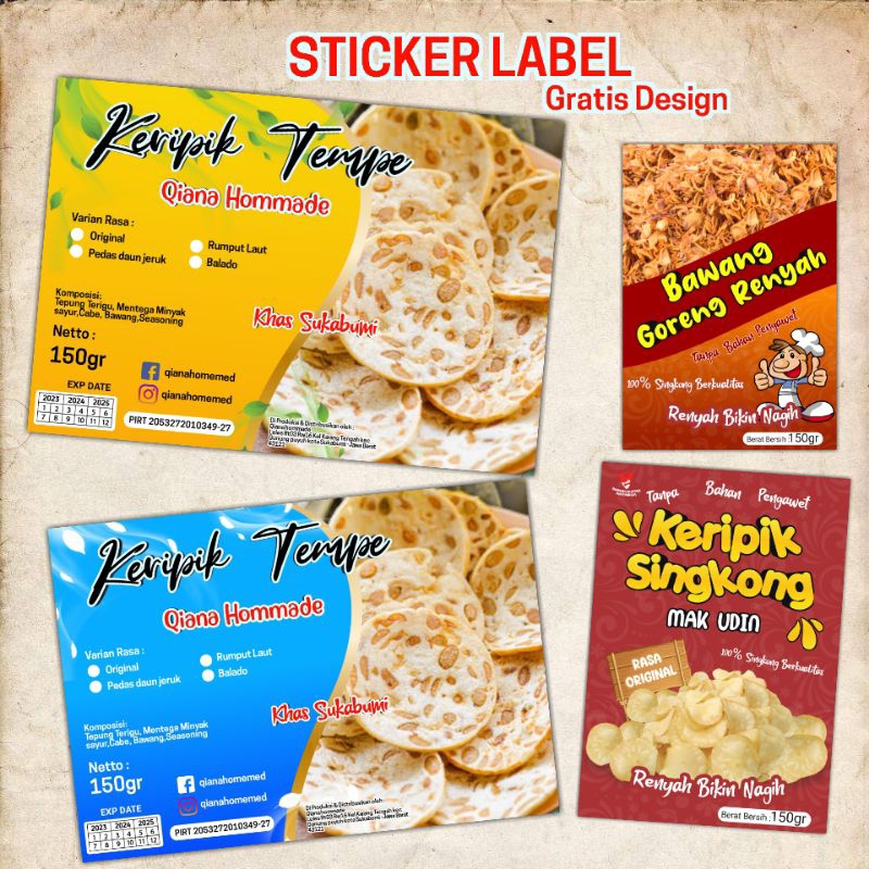 

Sticker Label Custom Stiker Produk Kemasan Sticker Gratis design