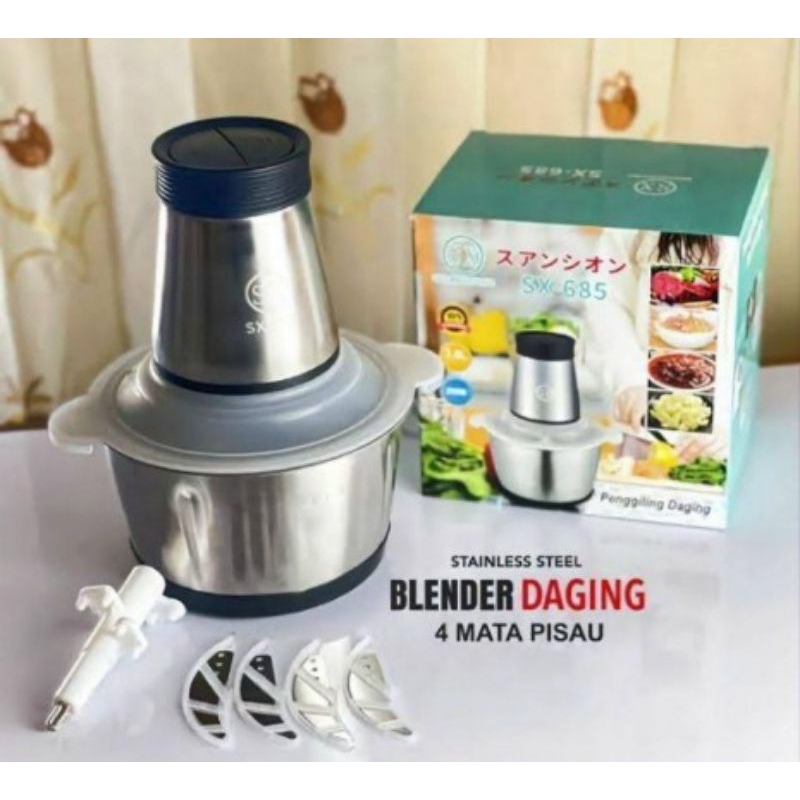 BLENDER DAGING 4 mata pisau stainless steel Chopper idul adha bakso giling blender chopper daging sa