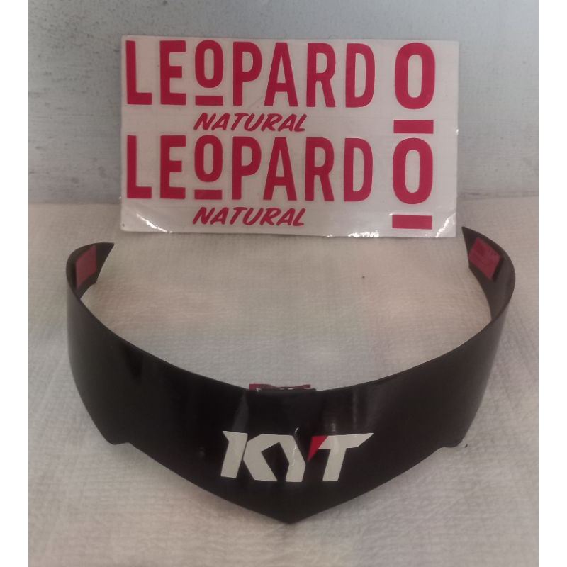 spoiler helm kyt kyoto & dyr kyoto, hitam glosy, + bonus stiker Leopard, kanan kiri