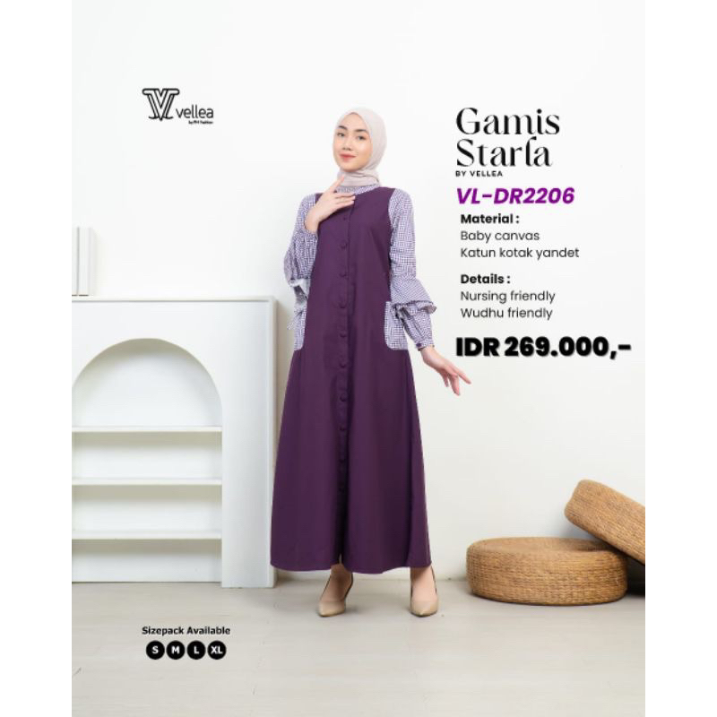 STARLA DRESS BY VELLEA / VELLEA BY PN FASHION / VL - DR2206/ GAMIS VELLEA / PN FASHION / VELLEA / GA