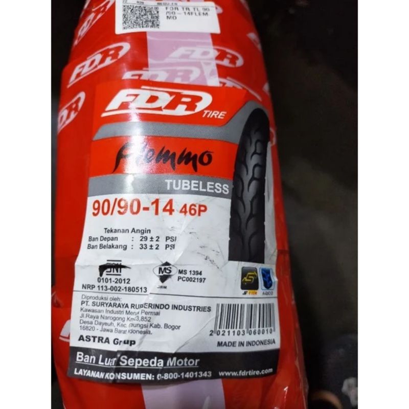 ban tubles belakang matic fdr 90/9014 flemo tubeles. original fdr