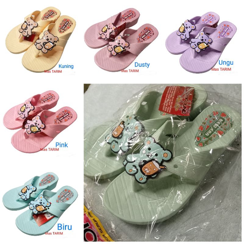 Sandal Anak Perempuan New Era Sandal Jepit New Era Sandal Jepit Variasi Bear
