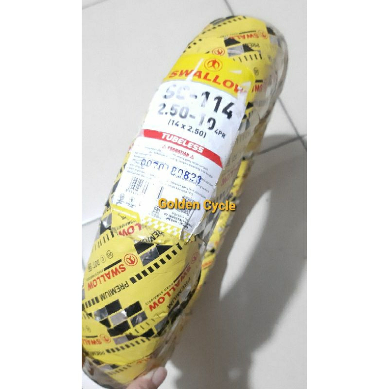 BAN LUAR SEPEDA LISTRIK TUBELESS 14 X 2.50 SWALLOW