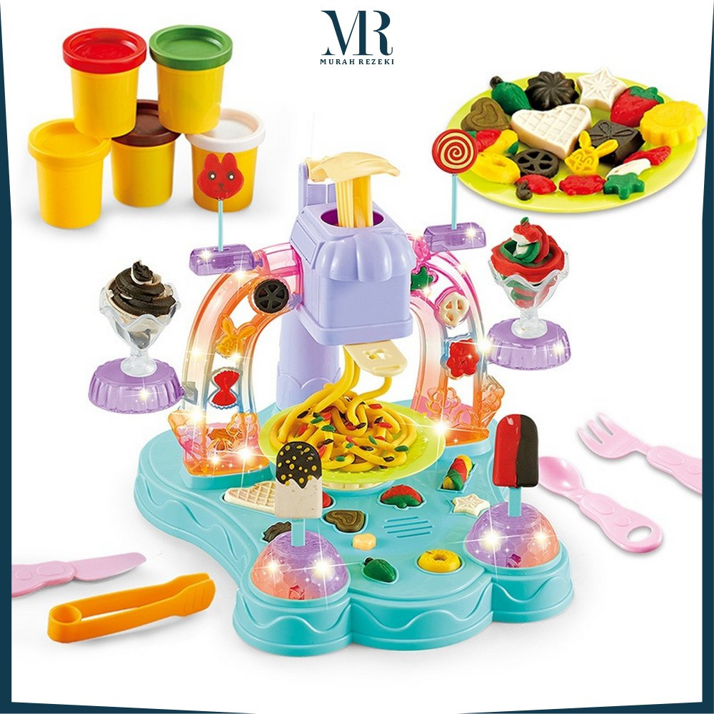 Mainan Anak Perempuan DIY 3D Ice Cream Maker / Mainan Edukasi Anak SImulasi Pembuat Eskrim / Mainan 
