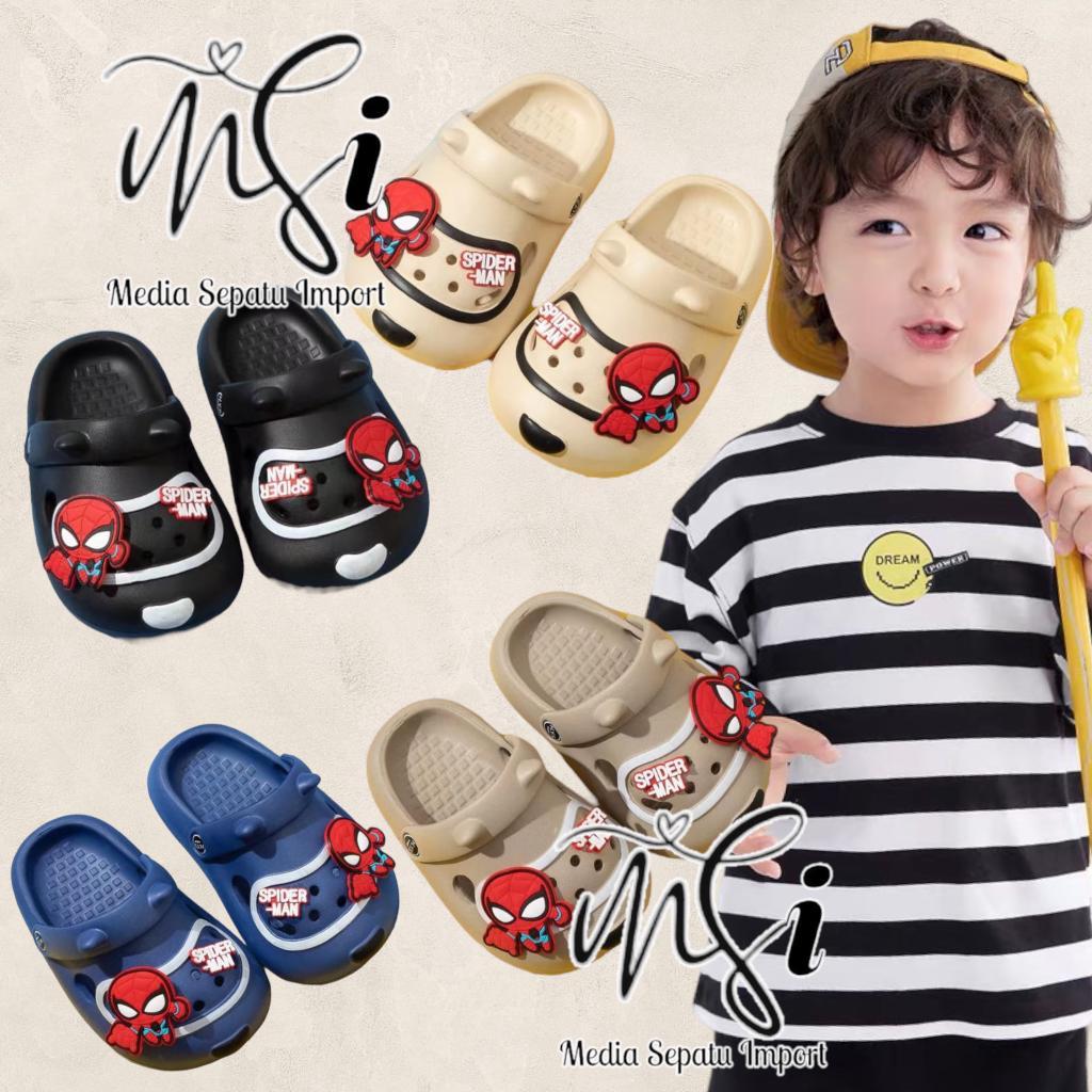Sandal Jelly Anak SPIDERMAN 8002 - SP / Sandal Baim Anak Laki-Laki Import