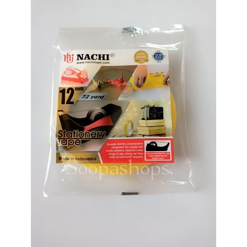 

Selotip Nachi Yellow 12 mm x 72 yard Harga 1 Pcs