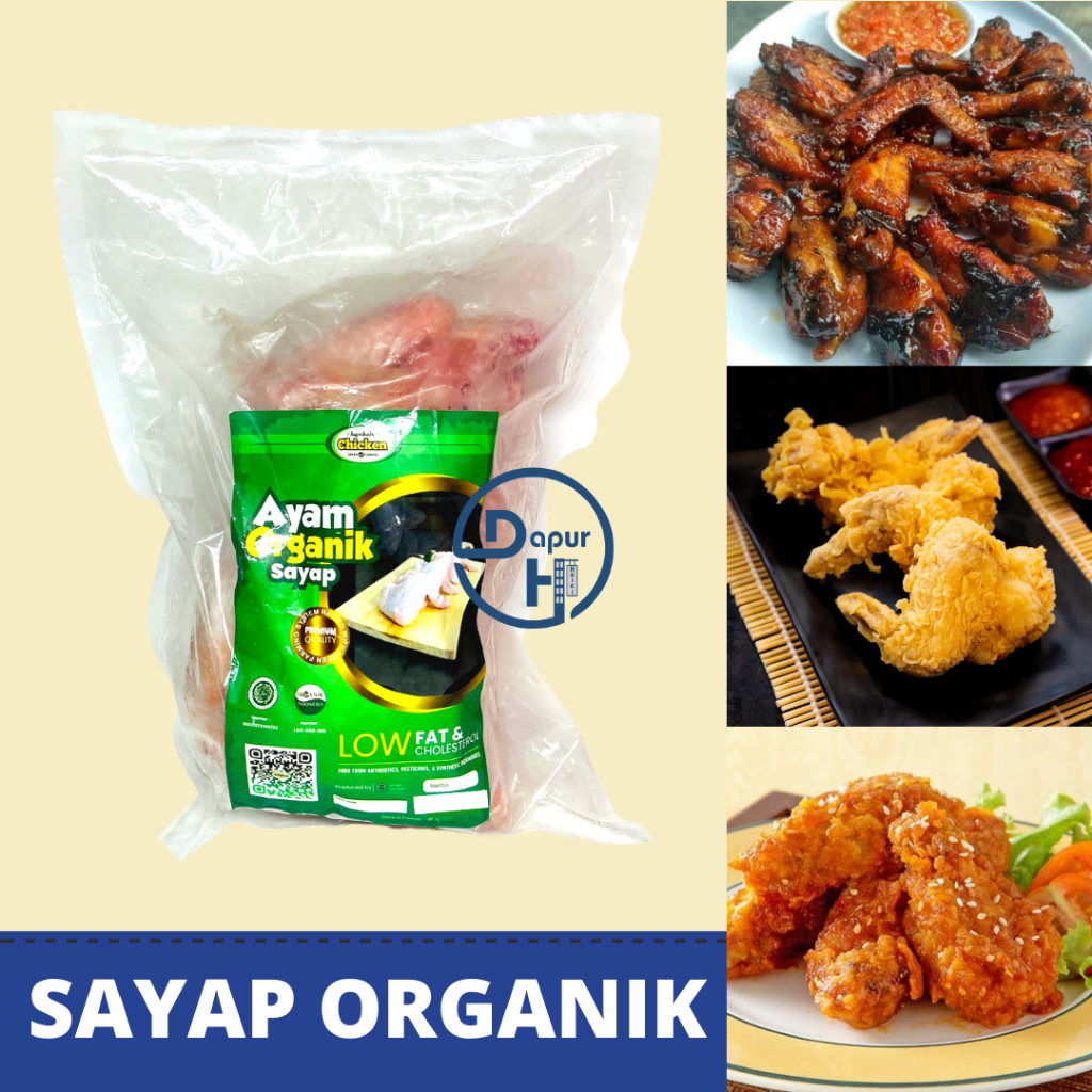 

BERKAH Chicken Organik Sayap Ayam 1 Kg Halal