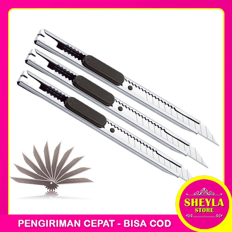 

Cutter Mini Stainless / Pisau Cutter Besi / Pemotong Kertas Multifungsi / Cutter Kecil Murah / TS-105
