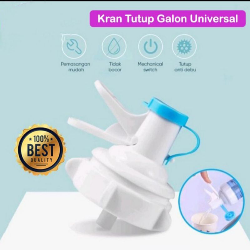Keran Tutup Galon Manual Dispenser Kran Kepala Air Minum Galon Plastik