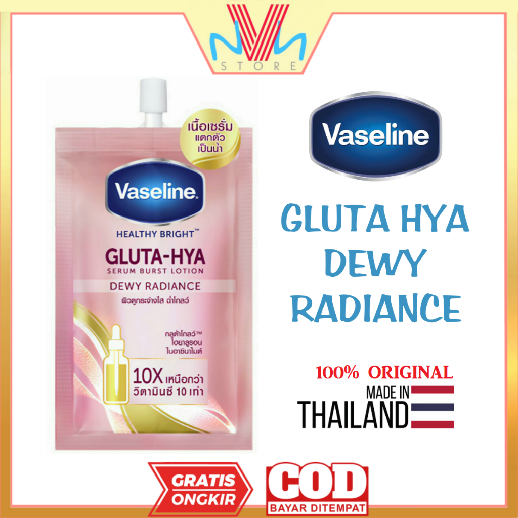 VASELINE GLUTA-HYA DEWY RADIANCE 30ml - BODY LOTION VASELINE ORIGINAL THAILAND