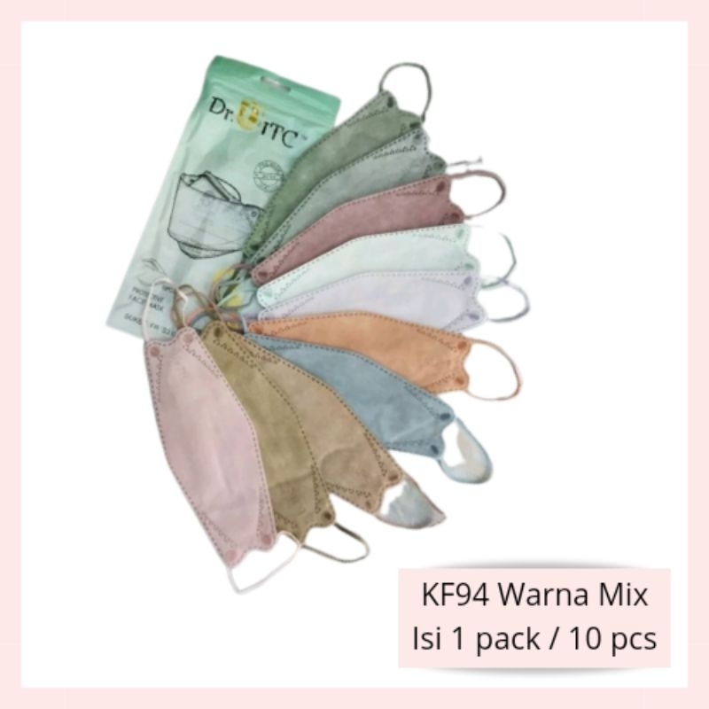 	 Masker KF94 / Masker KF94 Warna Mix isi 10 pcs	