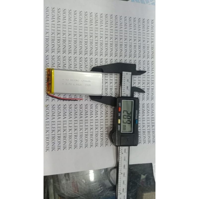 BATERAI LITHIUM POLIMER 3,7V 1200 MAH (603060)