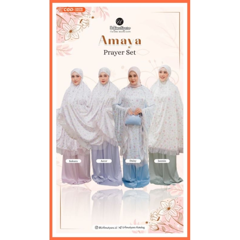 Mukena Dewasa 2in1 Allure Silk Jumbo Amaya Prayer Set by Urfimutiyaro