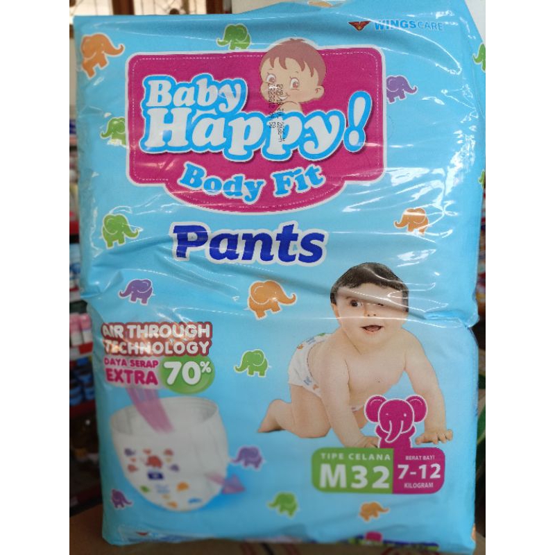 BABY HAPPY M32, L38 / DIAPERS / PAMPERS MURAH