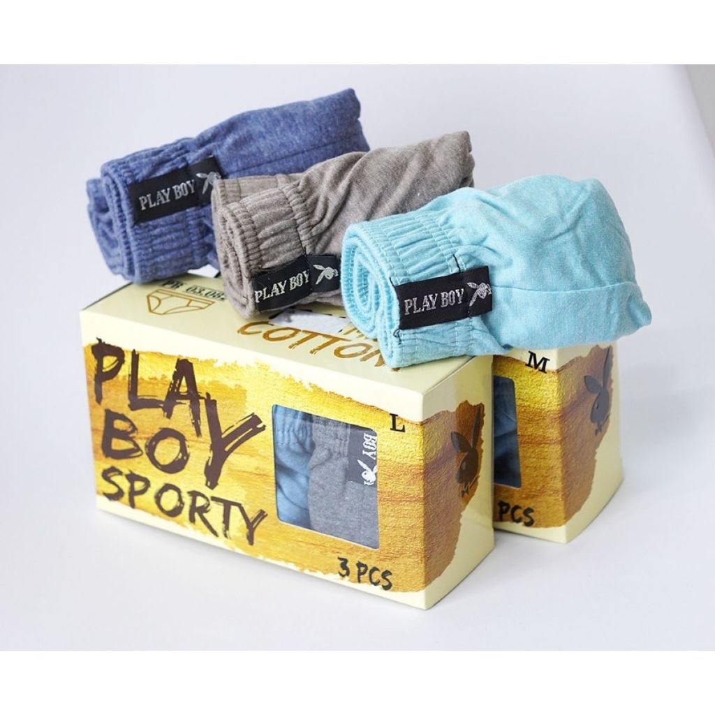 Playboy Sporty 082 Celana Dalam Pria | CD Pria isi 3 | Pakaian Dalam Pria