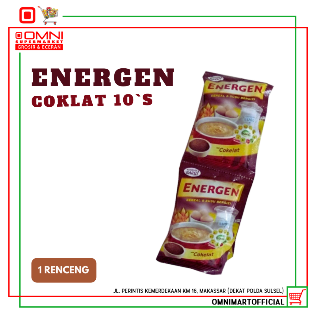 

ENERGEN COKLAT RENCENG 10 'SACHETS