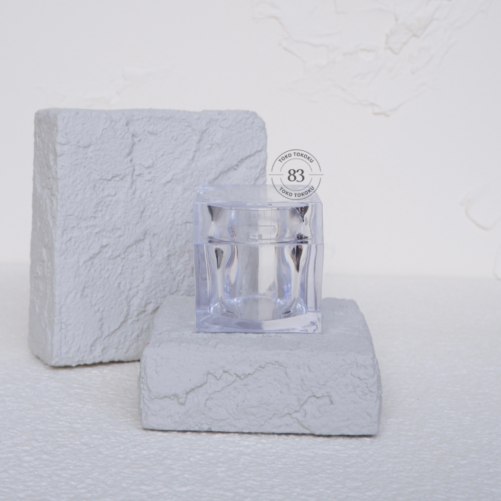 Pot Kotak Bening Besar / Pot Acrylic Clear Besar /  Pot Akrilik / Pot Cream 30 gr