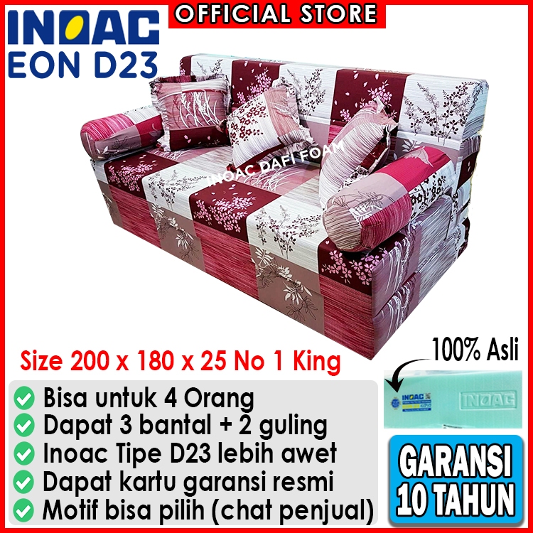 Sofabed Inoac 200x180x25 nomor 1 King busa Inoac EON D23 original garansi 10 tahun kasur busa kasur 