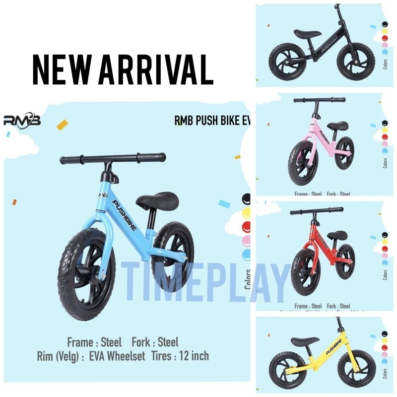 RMB Push bike eva Balance Bike / Push Bike / Sepeda Keseimbangan ban Eva busa padat kuat