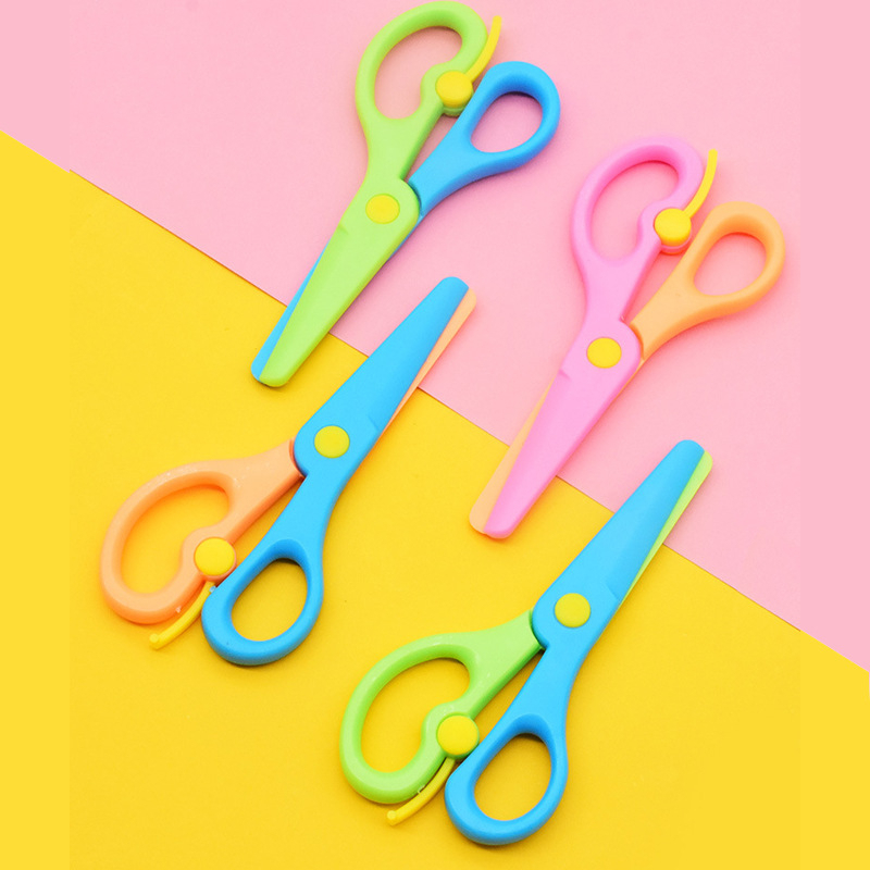 

Gunting kertas kain tumpul latihan anak kids safety plastic scissors