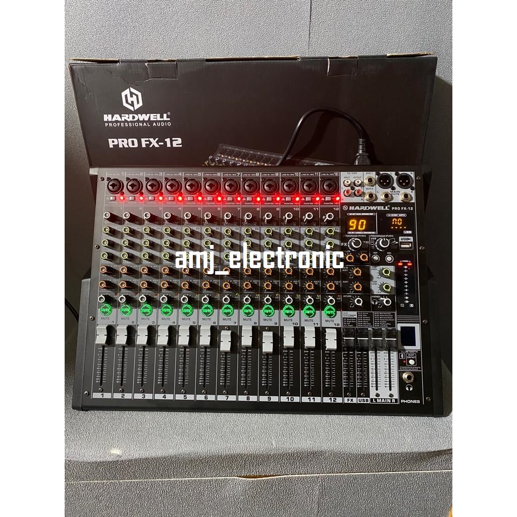 MIXER HARDWELL PRO FX12 ORIGINAL MIXER 12 CHANNEL HARDWELL PRO FX12
