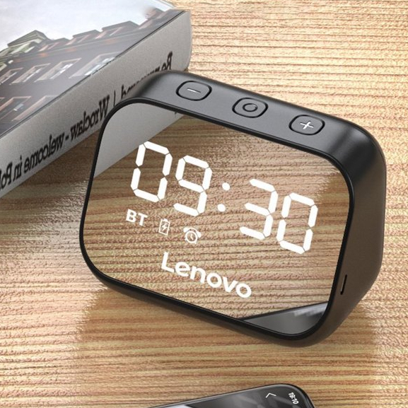 Lenovo TS13 Speaker Bluetooth Subwoofer Pemutar Stereo LED Digital Jam Alarm Pintar Jam Desktop Kama