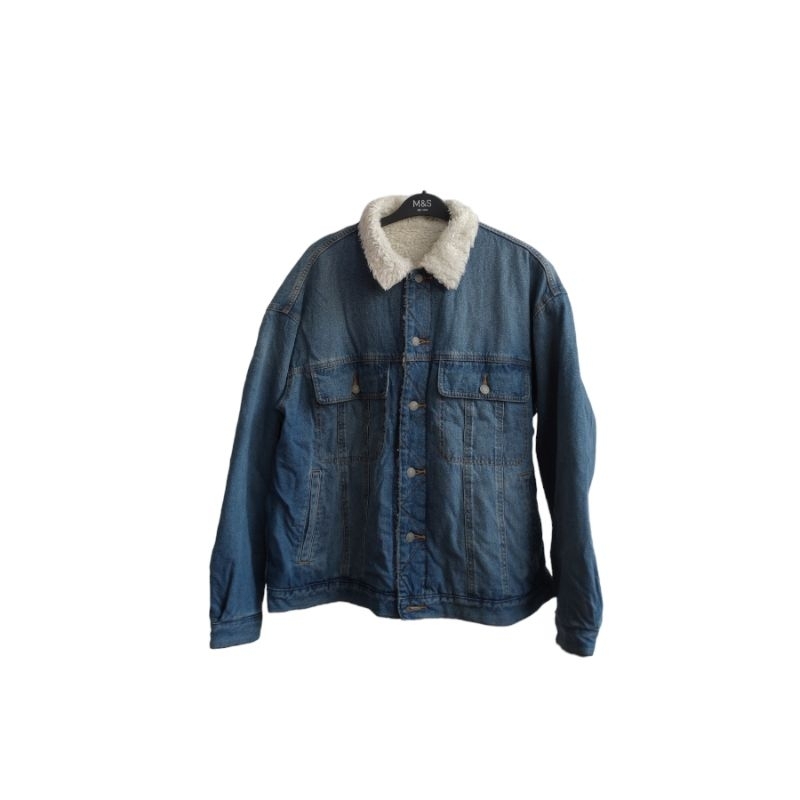 Jaket Sherpa Denim GU by UniQlo
