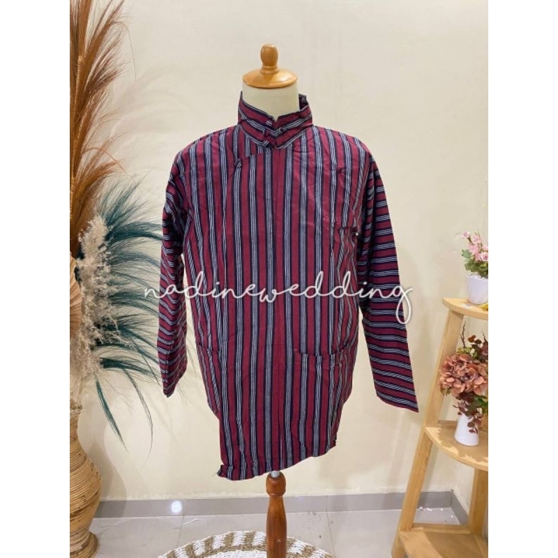 Surjan Jawa Lurik, Merah  - Alusan / Katun Prasojo